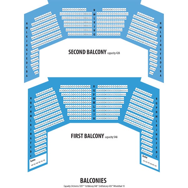 Seating Charts | Core Entertainment